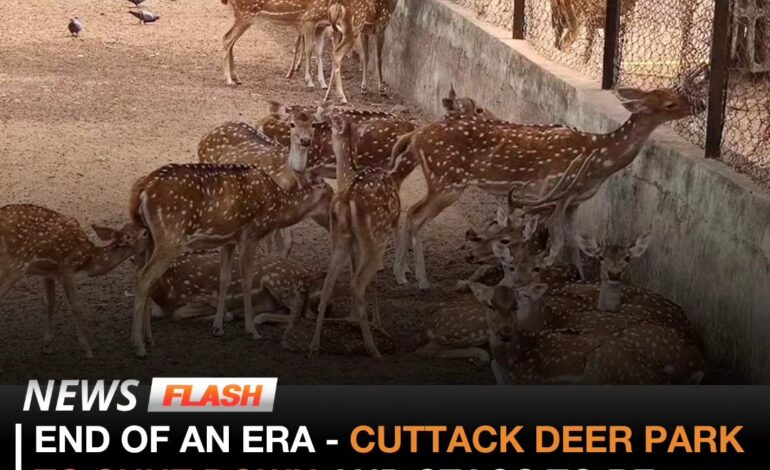 END OF AN ERA – CUTTACK DEER PARK TO SHUT DOWN AND STAGS TO BE SHIFTED TO CHANDAKA JUNGLE