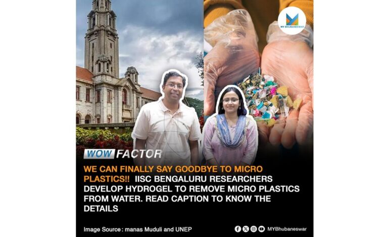 WE CAN FINALLY SAY GOODBYE TO MICRO PLASTICS!! IISc BENGALURU RESEARCHERS DEVELOP HYDROGEL TO REMOVE MICRO PLASTICS FROM WATER. READ CAPTION TO KNOW THE DETAILS