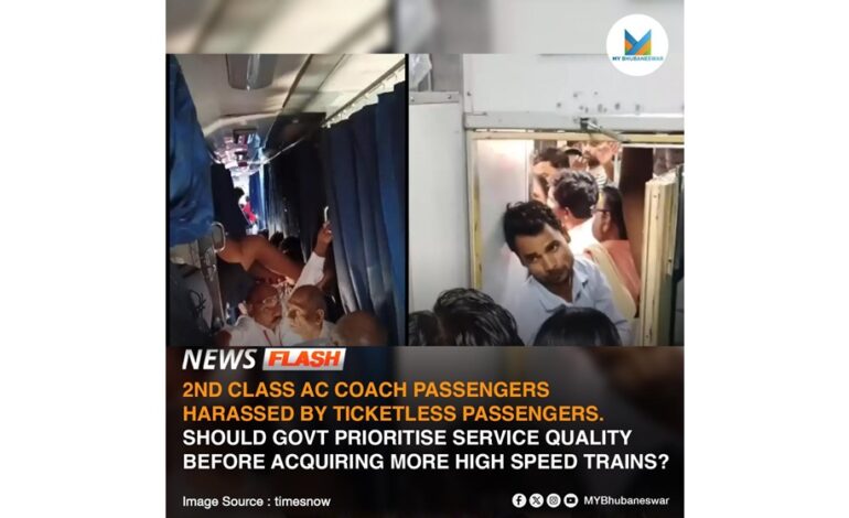 2nd CLASS AC COACH PASSENGERS HARASSED BY TICKETLESS PASSENGERS. SHOULD GOVT PRIORITISE SERVICE QUALITY BEFORE ACQUIRING MORE HIGH SPEED TRAINS ?