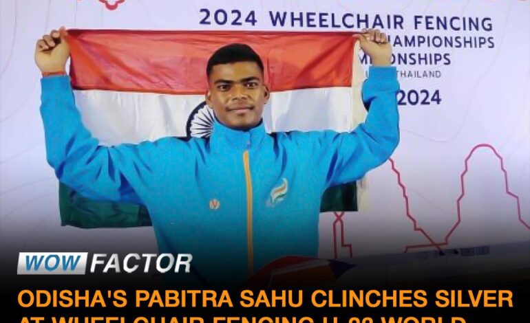 PABITRA SAHU CLINCHES SILVER AT WHEELCHAIR FENCING U-23 WORLD CHAMPIONSHIPS, MAKES INDIA PROUD