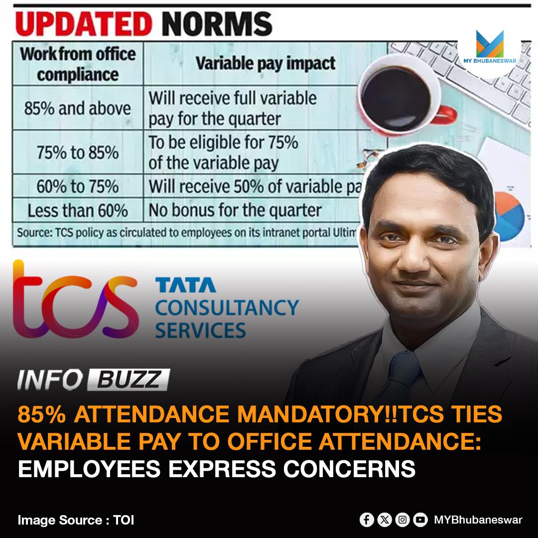 85% ATTENDANCE MANDATORY!!TCS TIES VARIABLE PAY TO OFFICE ATTENDANCE: EMPLOYEES EXPRESS CONCERNS