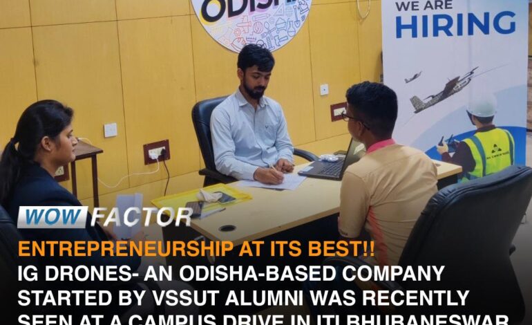 ENTREPRENEURSHIP AT ITS BEST!! IG DRONES- AN ODISHA-BASED COMPANY STARTED BY VSSUT ALUMNI WAS RECENTLY SEEN AT A CAMPUS DRIVE IN ITI BHUBANESWAR. DO CHECK OUT THEIR WEBSITE FOR VACCANCIES.