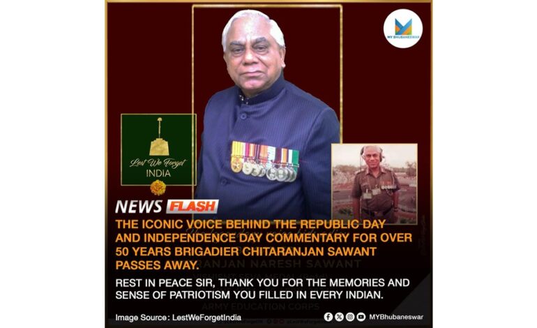 THE LEGENDARY VOICE BEHIND THE REPUBLIC DAY AND INDEPENDENCE DAY COMMENTARY FOR OVER 50 YEARS BRIGADIER CHITARANJAN SAWANT PASSES AWAY. REST IN PEACE SIR, THANK YOU FOR THE MEMORIES AND THE SENSE OF PATRIOTISM YOU FILLED IN EVERY INDIAN FOR ALL THESE YEARS.